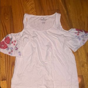 American eagle open shoulder top